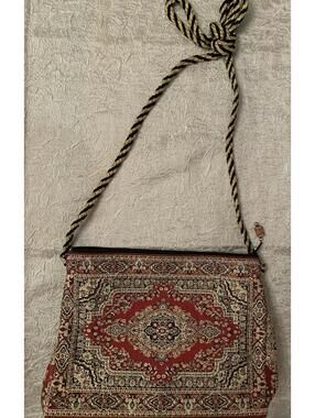 NEW Authentic Woven Carpet Design Ladies Shoulder Bag 6"x8" - Multicolor